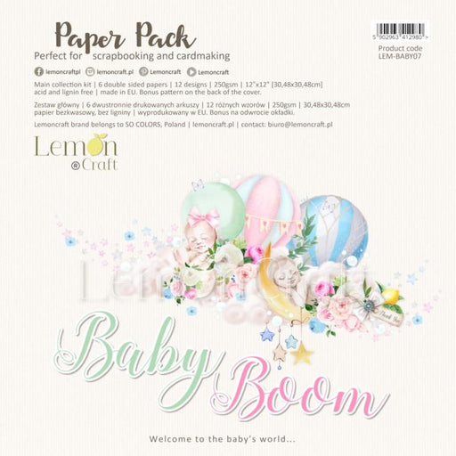 LEMON CRAFT 12 X 12 PAPER PAD BABY BOOM - LEMBABY07