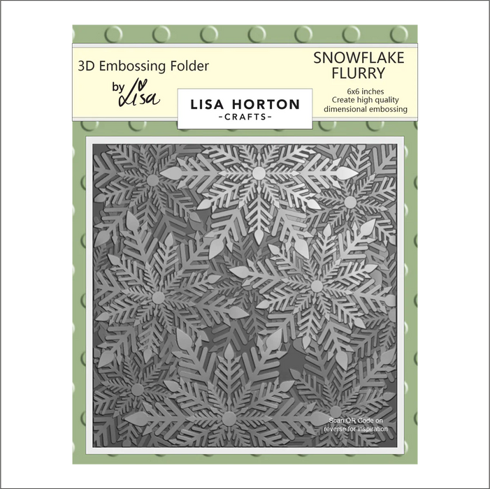 LISA HORTON CRAFTS SNOWFLAKE FLURRY 6X6 3D EMBOSSING FOLDER - LHCEF162