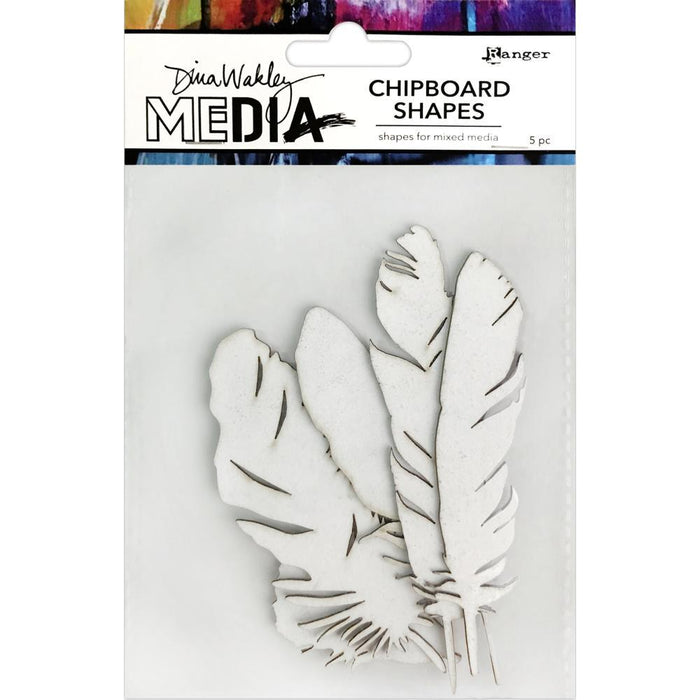 DINA WAKLEY MEDIA CHIPBOARD SHAPES FEATHER