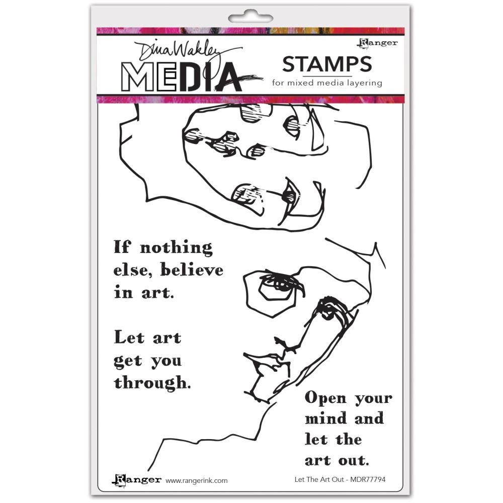 DINA WAKLEY CLING STAMP LET THE ART OUT - MDR77794