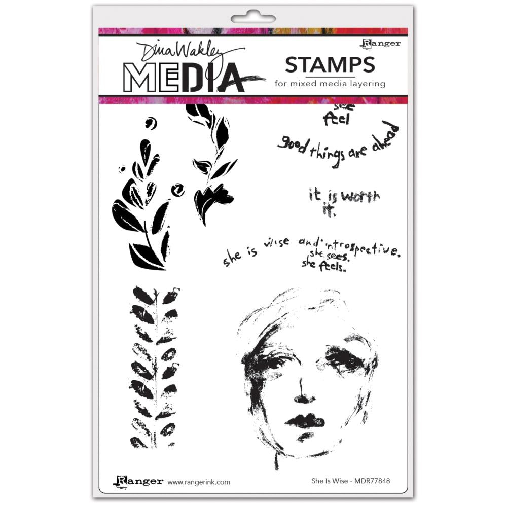 DINA WAKLEY CLING STAMP SHE IS WISE - MDR77848