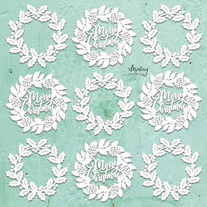 MINTAY BY KAROLA CHIPBOARD MERRY CHRISTMAS - MT-CHIP2-D58