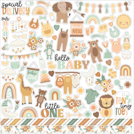 ECHO PARK COLLECTION OUR BABY 12 X 12 PAPER ELEMENTS STICKER