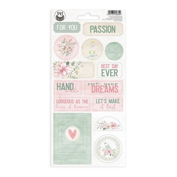 P13 HELLO CREATIVITY LET YOUR CREATIVE BLOOM CHIPBOARD STIC - P13-CRB-35