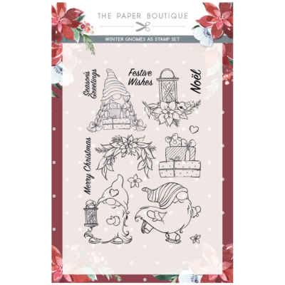PAPER BOUTIQUE CLEAR STAMPS WINTER GNOMES - PB1402