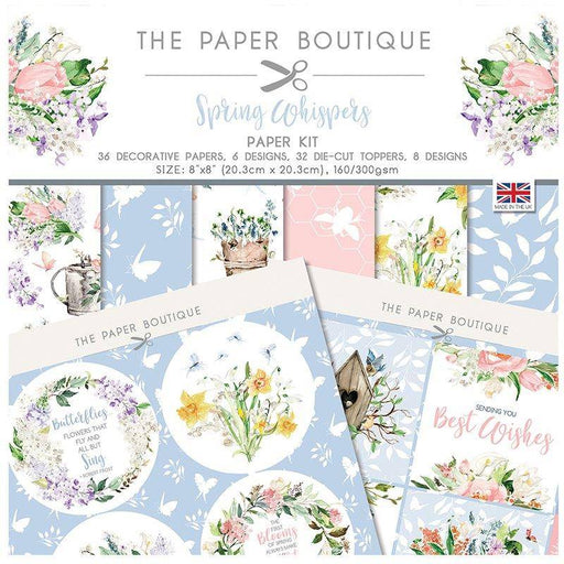 THE PAPER BOUTIQUE  8 X 8 PAPER KIT SPRING WHISPERS