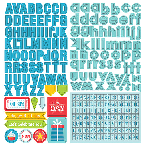 PHOTO PLAY 12X12 PARTY BOY ALPHA STICKER