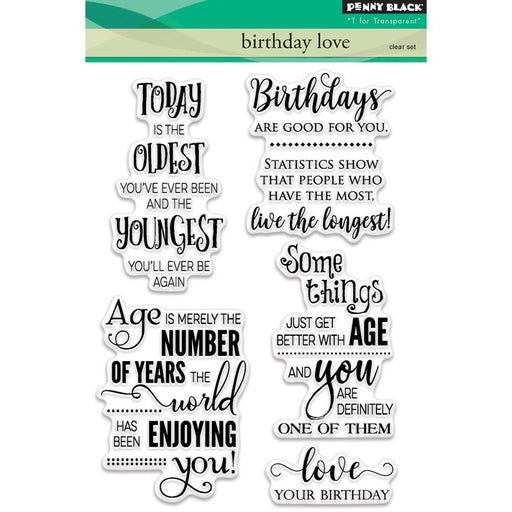 PENNY BLACK CLEAR CLING STAMP BIRTHDAY LOVE - PB30413