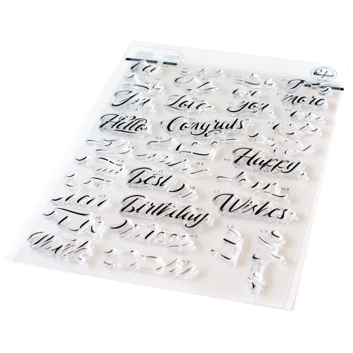 PINKFRESH CLEAR STAMP LAYERED SCRIPT WORDS - PFCS1020