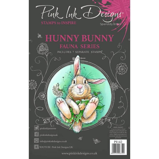 PINK INK DESIGNS HUNNY BUNNY 6 IN X 8 IN CLEAR STAMP - PI142