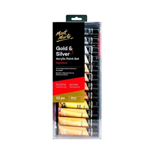 MM GOLD AND SILVER ACRYLIC PAINT SET - PMHSW0096