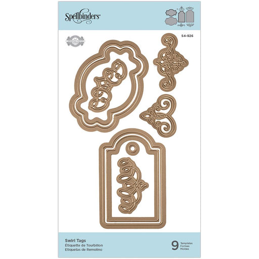 SPELLBINDERS DIES  SWIRL TAGS