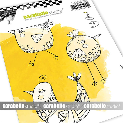 CARABELLE STUDIO TAMPONS ART STAMP A6 SILLY BIRDIES - SA60540