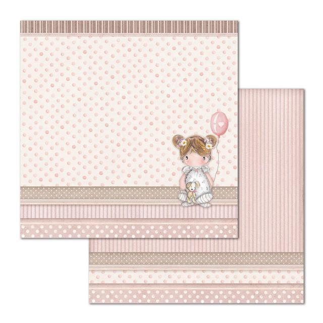 STAMPERIA 12X12 PAPER DOUBLE FACE LITTLE GIRL BALOON - SBB680