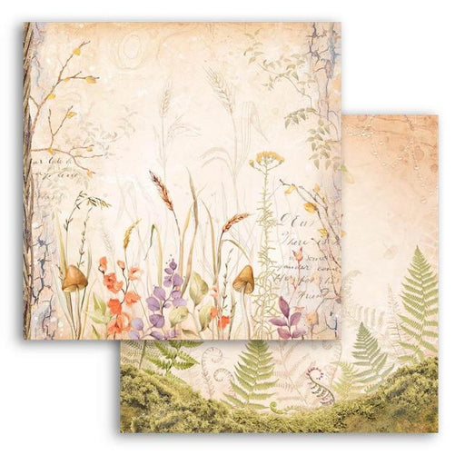 STAMPERIA 12X12 PAPER DOUBLE FACE-WOODLAND GRASSLAND