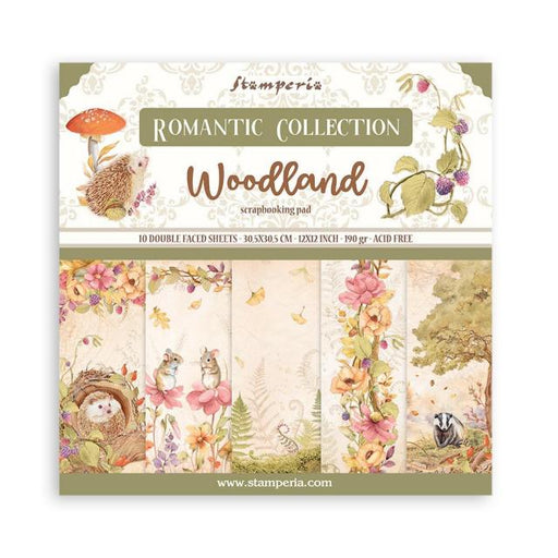 STAMPERIA 12 X 12  PAPER PACKDOUBLE FACE - WOODLAND
