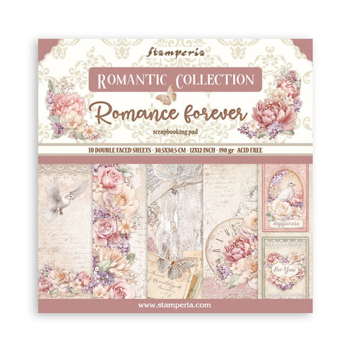 STAMPERIA 12 X 12 PAPER PACK DOUBLE FACE- ROMANCE FOREVER - SBBL146