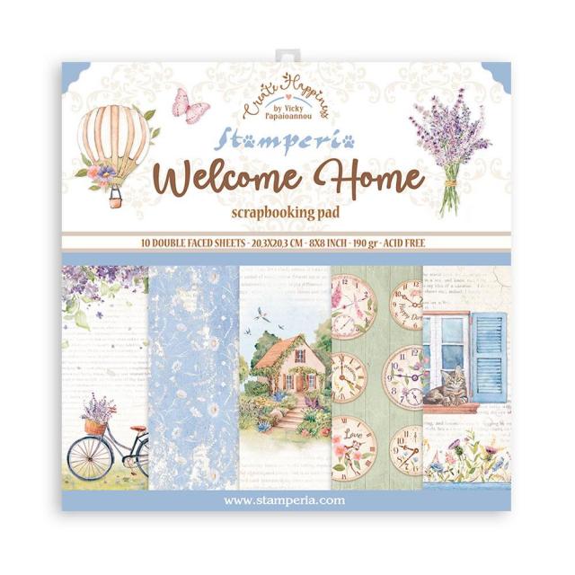 STAMPERIA 8 X 8 PAPER PACK WELCOME HOME - SBBS77