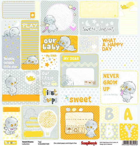 HOBBY&amp;YOU 12X12 SWEET DREAMS TAGS