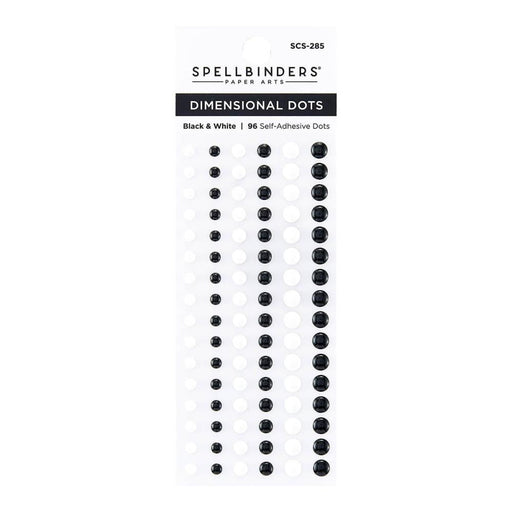 SPELLBINDERS DIMENSIONAL DOTS BLACK AND WHITE - SCS-285