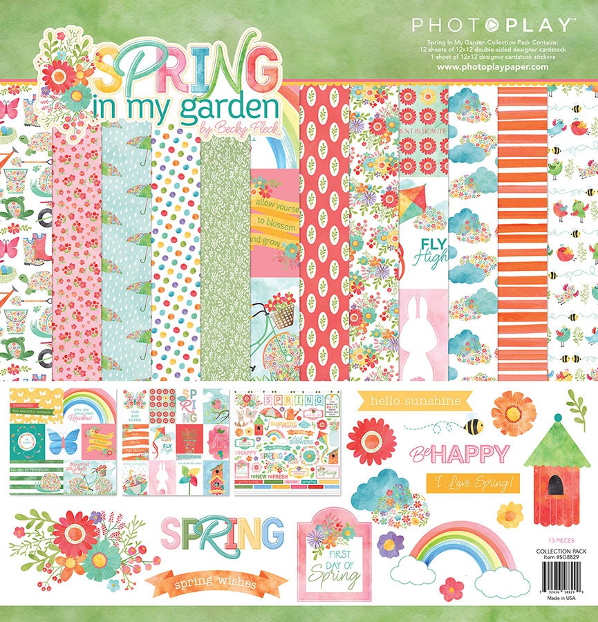 PHOTOPLAY  12 X12 COLLECTION PACK  SPRING IN MY GARDEN