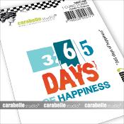 CARABELLE STUDIO TAMPONS ART STAMP MINI : 365 DAYS OF HAPPIN - SMI0140E