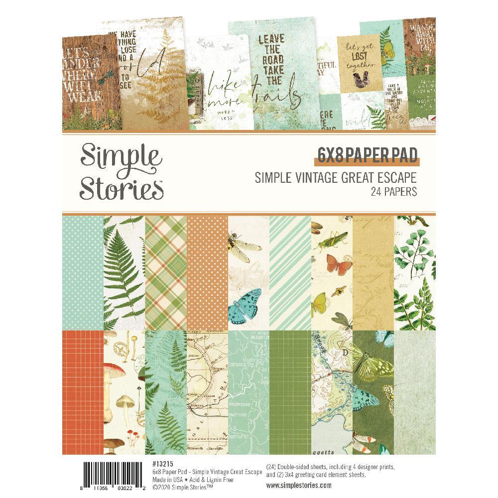 SIMPLE STORIES 6 X 8 GREAT ESCAPE PAPER PACK - SS13215