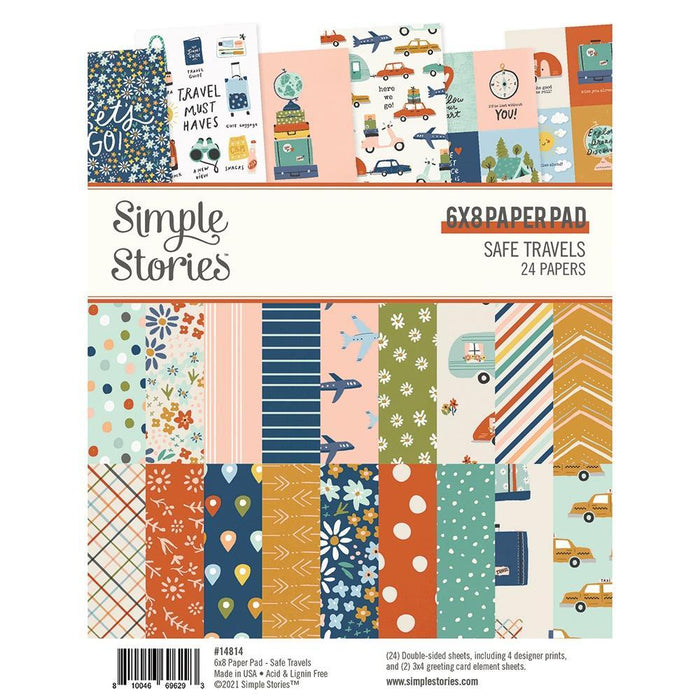 SIMPLE STORIES SAFE TRAVELS 6 X 8 PAPER PAD - SS14814