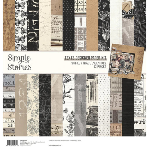 SIMPLE STORIES 12X12 SIMPLE VINTAGE ESSENTIALS  PAPER PACK