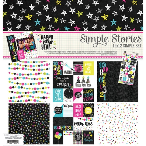 SIMPLE STORIES 12 X 12 HAPPY NEW YEAR COLLECTION KIT