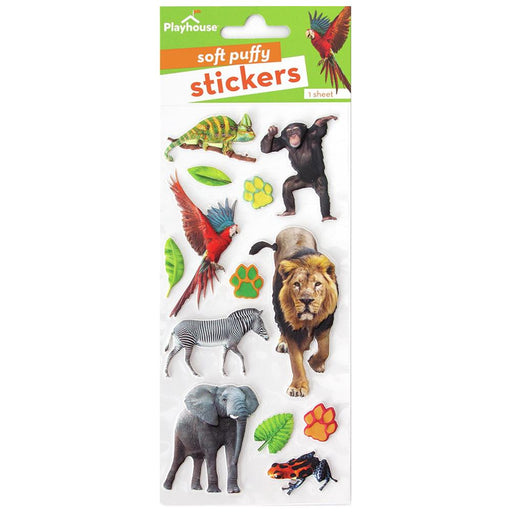 PLAYHOUSE 3D SOFT PUFFY STICKERS ZOO ANIMALS - STP7001
