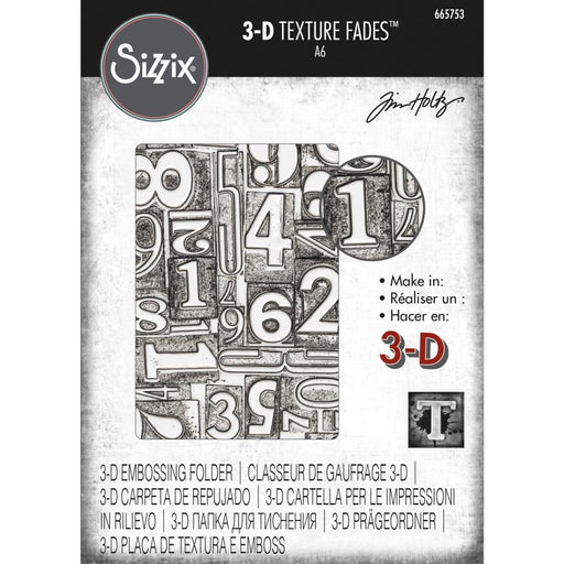 SIZZIX EMBOSSING FOLDER NUMBERED - SZ665753