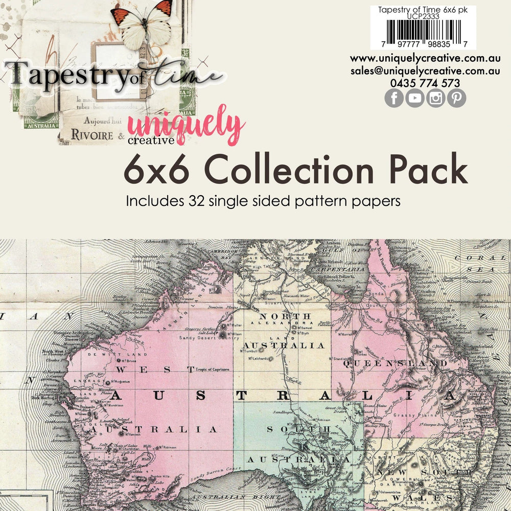 UNIQUELY CREATIVE 6 X 6 PAPER TAPESTRY OF TIME COLL PACK - UCP2333
