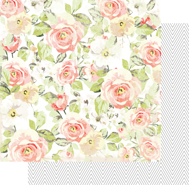 UNIQUELY CREATIVE 12 X 12 PAPER FULL BLOOM FLORAL - UCP2345