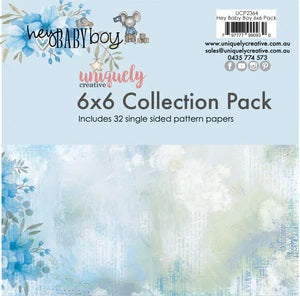 UNIQUELY CREATIVE 6 X 6 COLLECTION PACK HEY BABY BOY - UCP2364