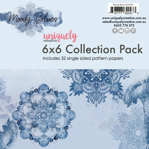 UNIQUELY CREATIVE 6 X 6 PAPER MOODY BLUES COLLECTION PACK - UCP2384