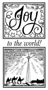 CREATIVE EXPRESSIONS JOY TO THE WORLD PRE CUT STAMP - UMS156