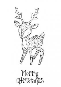 CREATIVE EXPRESSIONS DASHER DEER 2 PRE CUT STAMPS - UMS162