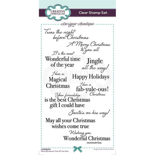 CREATIVE EXPRESSIONS STAMP MOST WONDERFUL TIME OF THE YEAR - UMSDB079