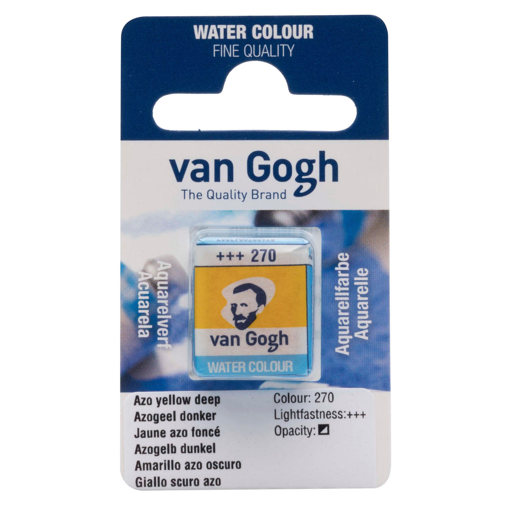 VAN GOGH WATER COLOUR PAN AZO YELLOW DEEP - VGP270