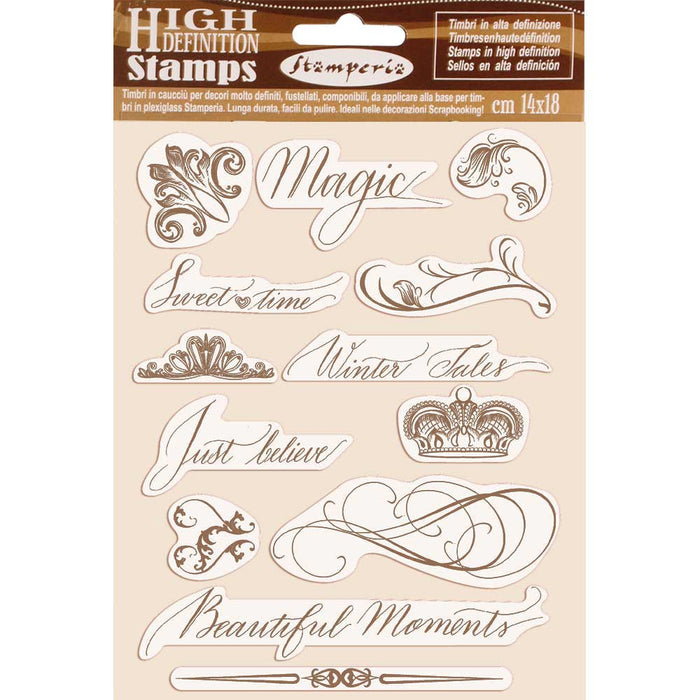 STAMPERIA RUBBER STAMP 14CM X 18CM BEAITIFUL MOMENTS - WTKCC168