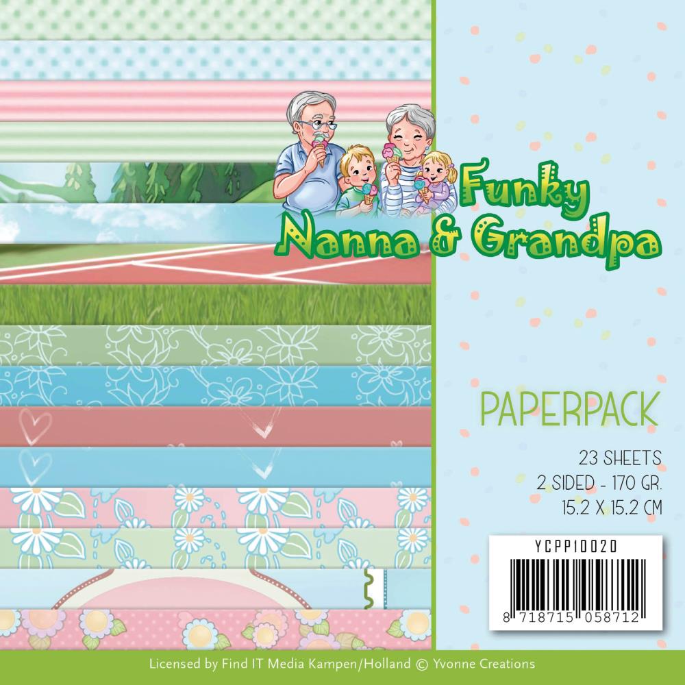 FUNKY NANNA AND GRANDPA  6 X6 PAPER PAD