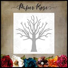 PAPER ROSE DIE TREE LARGE - 17409