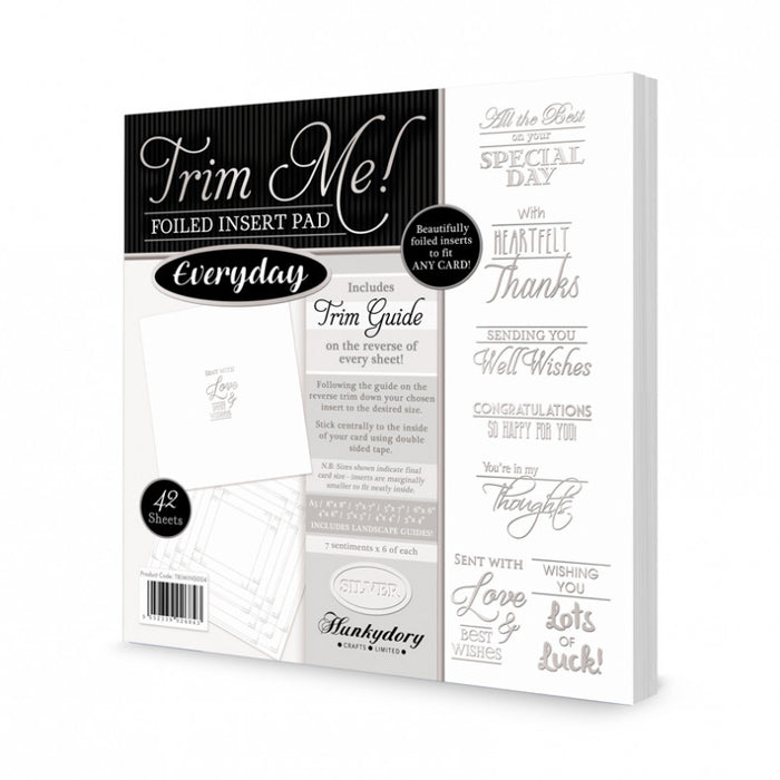 HUNKYDORY TRIM ME FOIL INSERT PAD EVERYDAY  SILVER